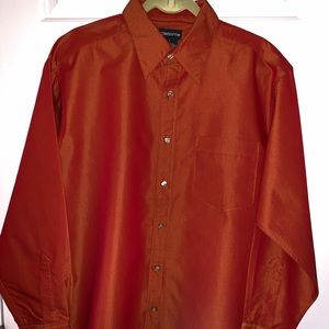 Claiborne Iridescent Orange Dress Shirt in Large